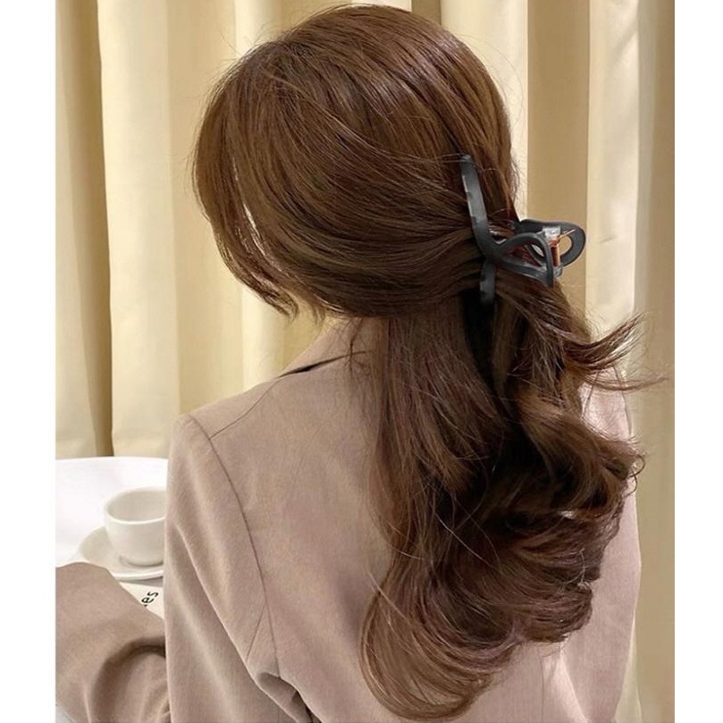 13cm 빅사이즈 레오파드 그라데이션 헤어 집게핀, 골고루, 2개 상품 이미지 3