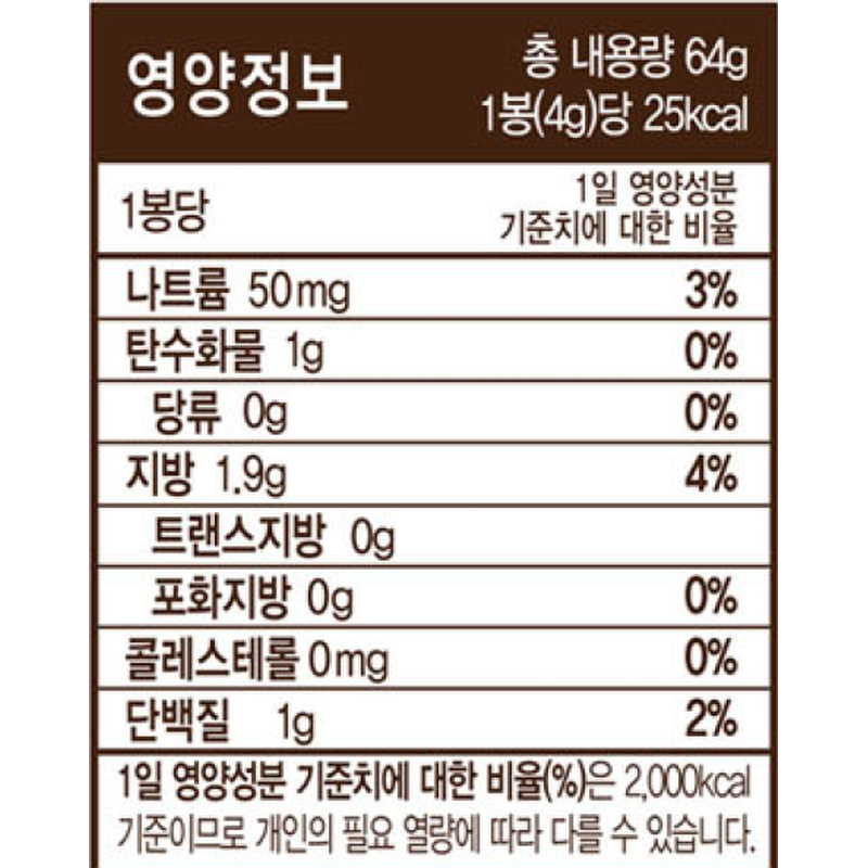 삼육김 들기름으로 구운 광천김 도시락김, 4g, 64봉 상품 이미지 4
