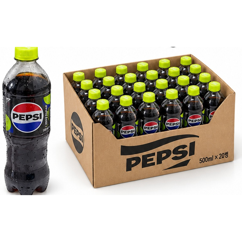 펩시콜라 제로 슈거 업소용, 라임향, 500ml, 20개 상품 이미지 2