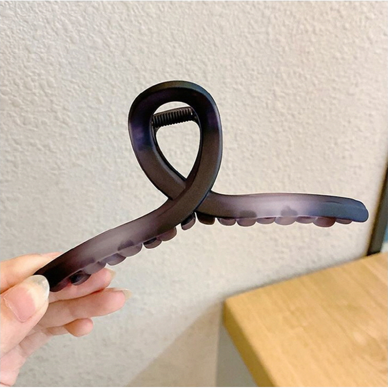 13cm 빅사이즈 레오파드 그라데이션 헤어 집게핀, 골고루, 2개 상품 이미지 7