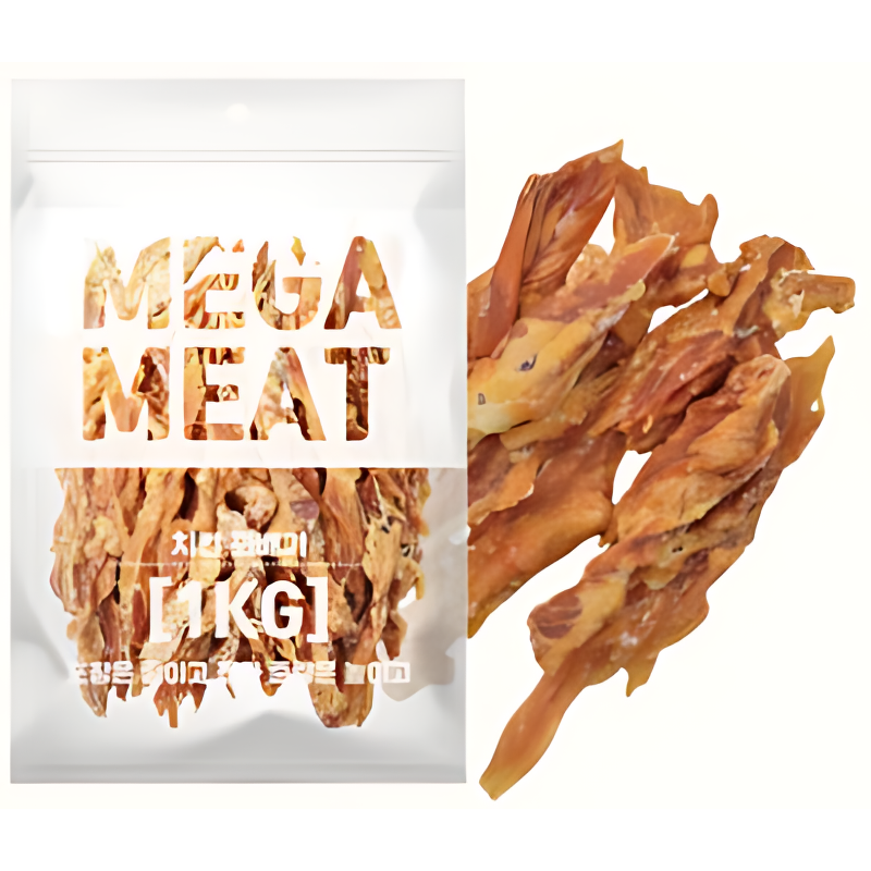 메가미트 강아지 간식, 오리윙, 1kg, 1개 상품 이미지 8