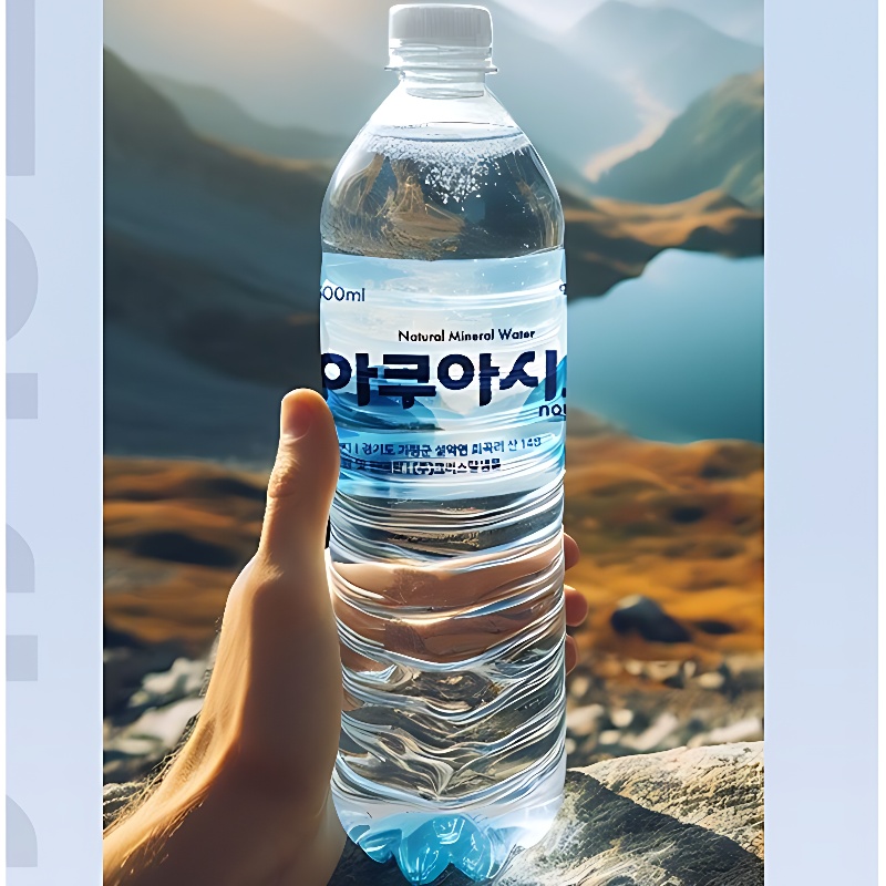아쿠아시스 생수, 무라벨, 500ml, 40개 상세 이미지 3