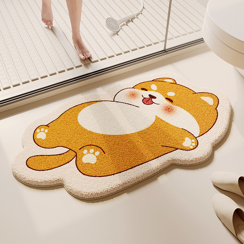 포근 발밑 동물 발매트, 60cm x 40cm, 시바견 1개 + 랜덤 1개, 2개 상품 이미지 2