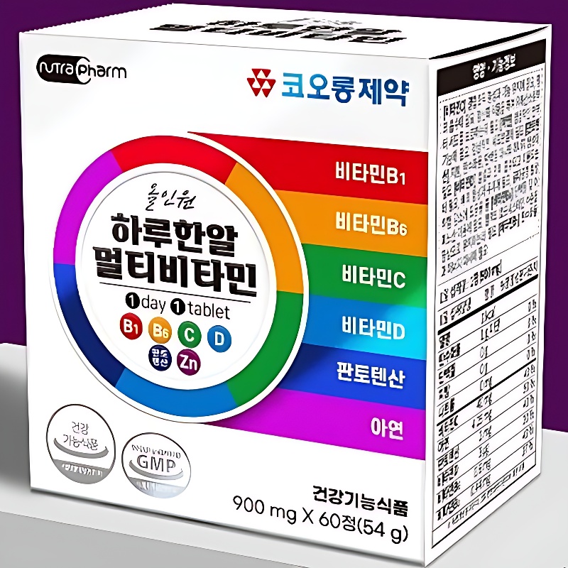 코오롱제약 올인원 하루한알 멀티비타민, 900mg, 60정, 4박스 상품 이미지 4