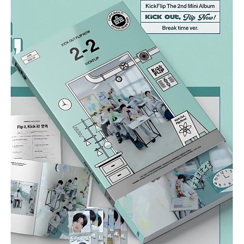 JYP 엔터테인먼트 KickFlip The 2nd Mini Album Kick Out Flip Now, 디스크, 1개, 랜덤 상품 이미지 1