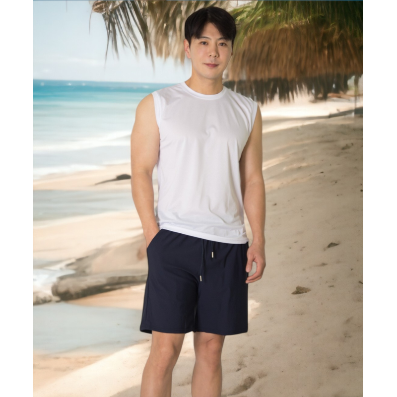 마찌 쿨포뮬러 초경량 아이스 반바지, 네이비, XL, 1개 상품 이미지 1