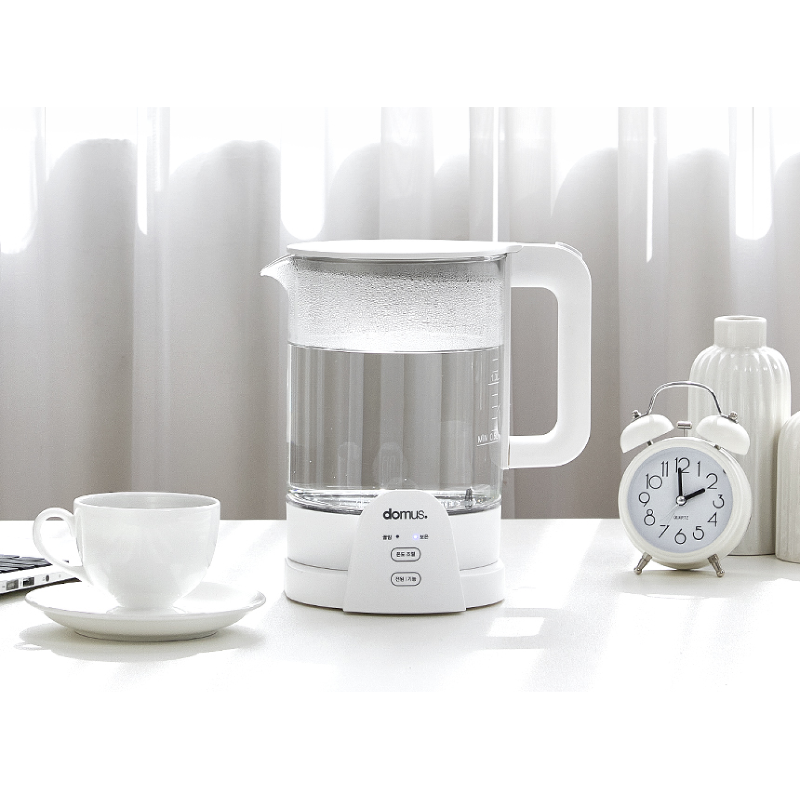 도무스 유리 티포트, DK-HF018, 1.5L, 화이트, 1개 상품 이미지 1