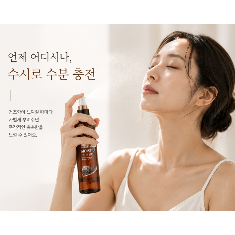 아스파시아 모이스트 업 페이스 미스트, 스네일, 150ml, 2개 상품 이미지 3