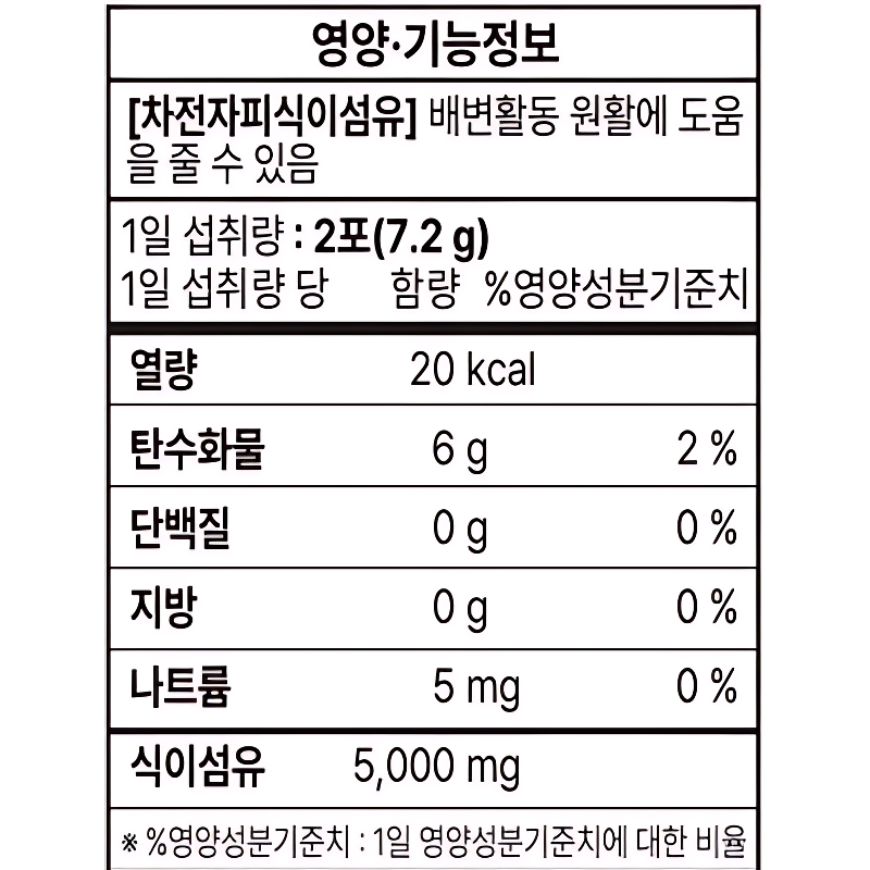 쾌변엔 차전자피 식이섬유, 30포, 2개 상품 이미지 3