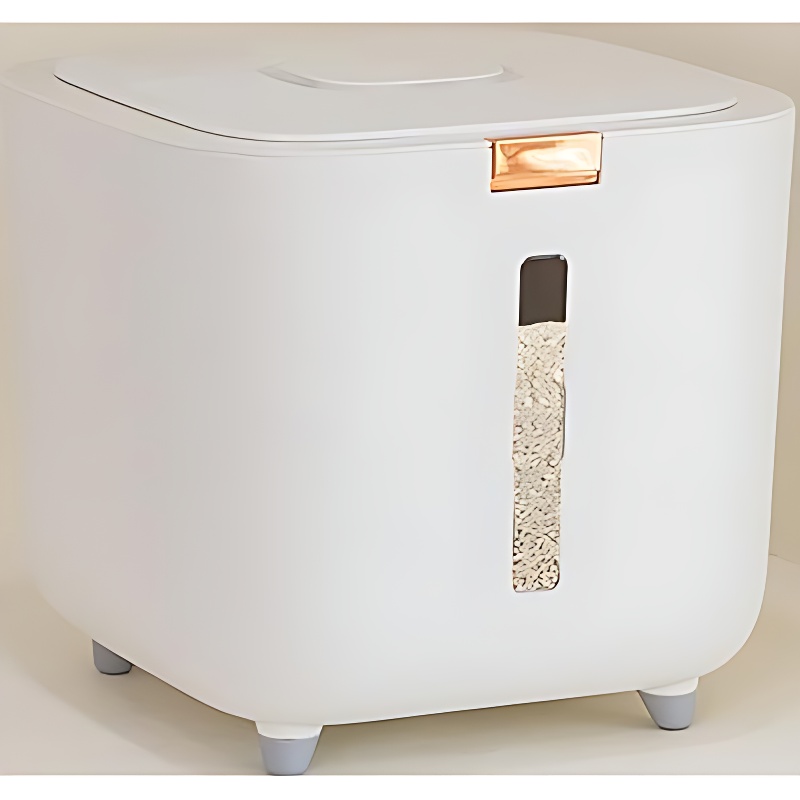 레토 원터치 쌀통, 화이트, 10kg, 1개 상세 이미지 3