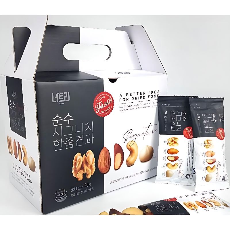 너트리 순수 시그니처 한줌견과 선물세트, 20g, 30개입, 1박스 상세 이미지 3