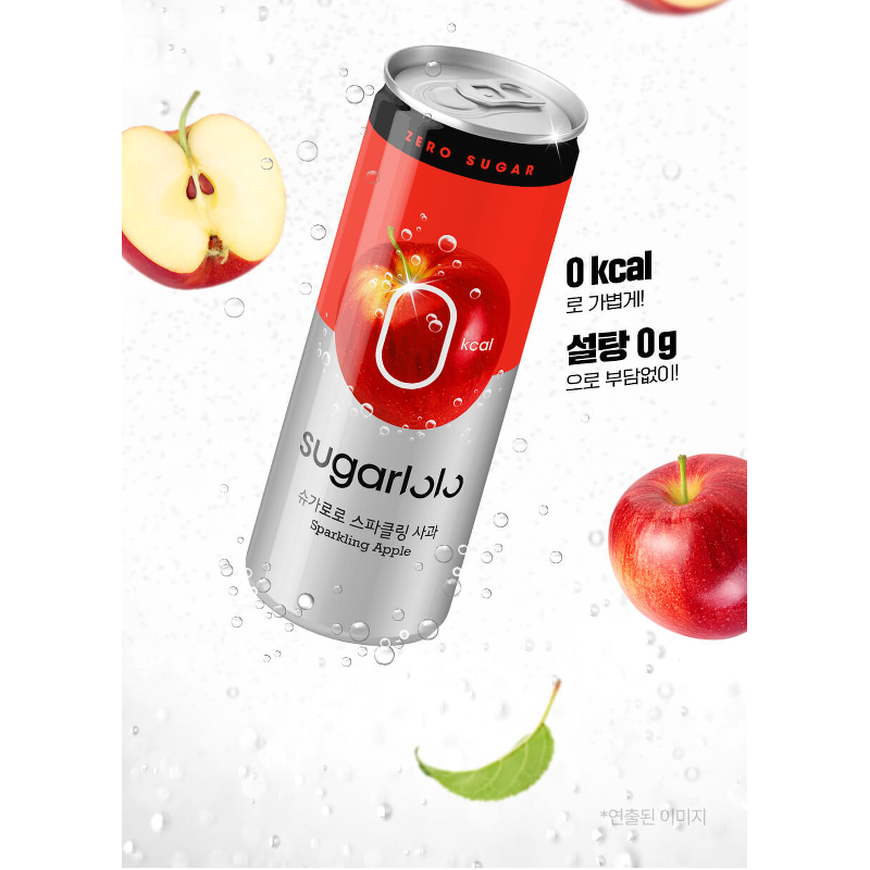 슈가로로 스파클링, 사과맛, 250ml, 30개 상품 이미지 1