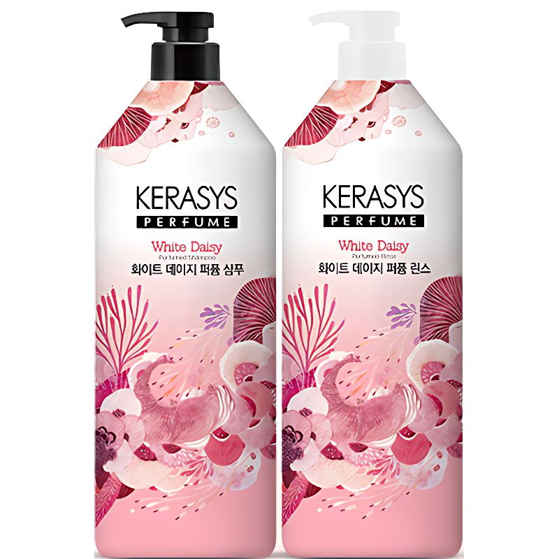 케라시스 화이트 데이지 퍼퓸 샴푸, 1L, 1개 + 데미지 클리닉 트리트먼트, 300ml, 2개 상품 이미지 2
