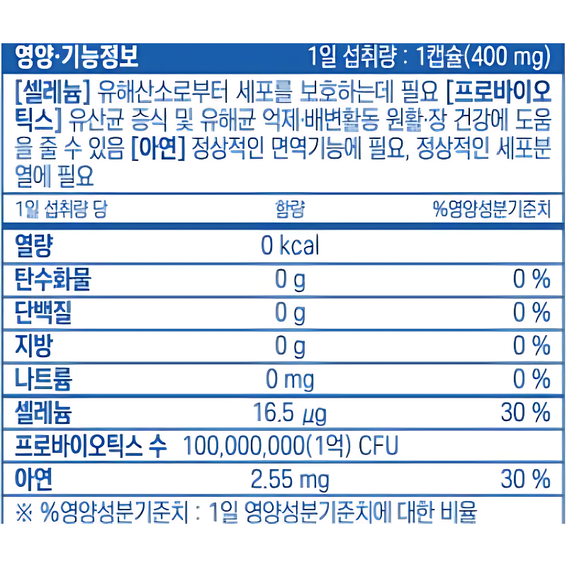 삼성제약 미국 특허 질유산균 이너와이밸런스, 400mg*30c, 2개 상품 이미지 6