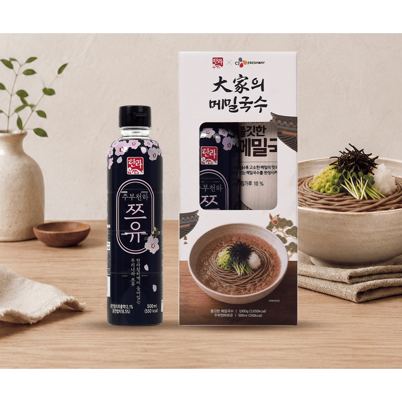 한라식품 대가의 메밀국수, 쯔유 500ml + 메밀국수 1kg, 2입, 1개 상품 이미지 1