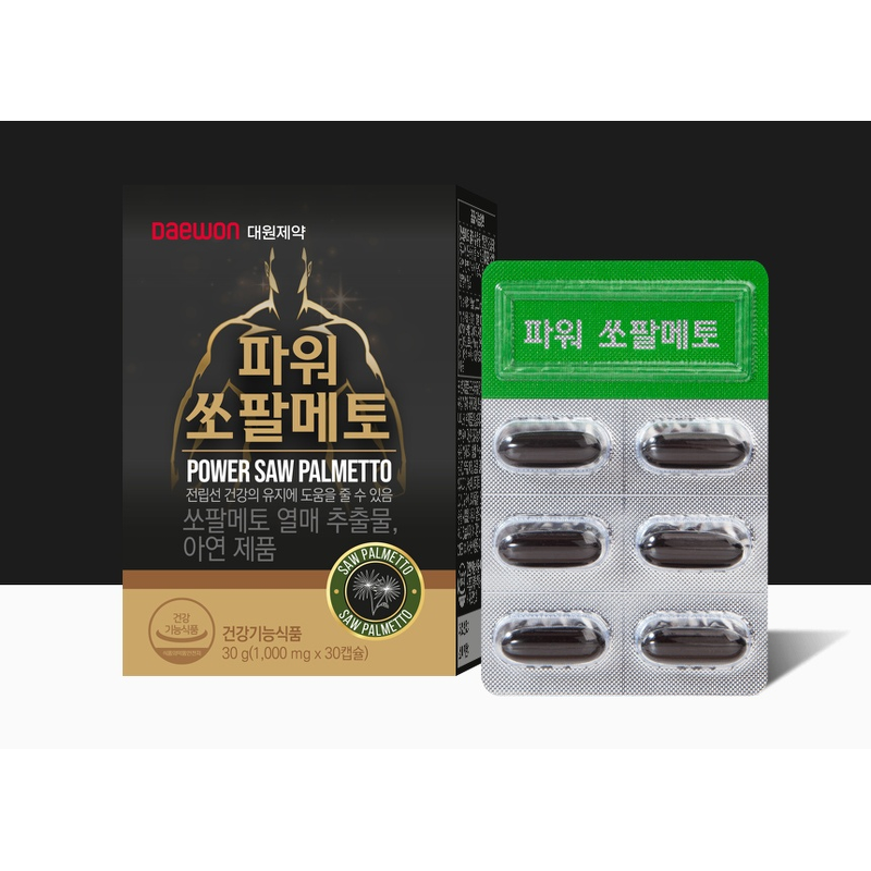 대원제약 파워 쏘팔메토, 1,000mg, 30캡슐, 4박스 상품 이미지 3