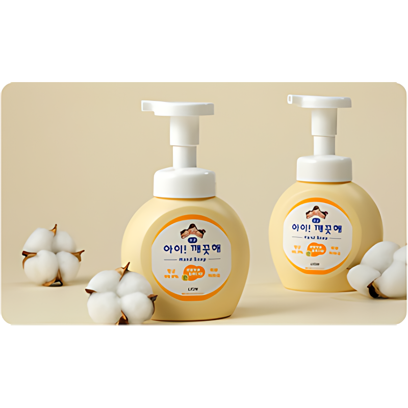 아이깨끗해 항균 폼 핸드솝, 순 파우더향, 250ml, 1개 + 리필, 200ml, 4개 상품 이미지 3