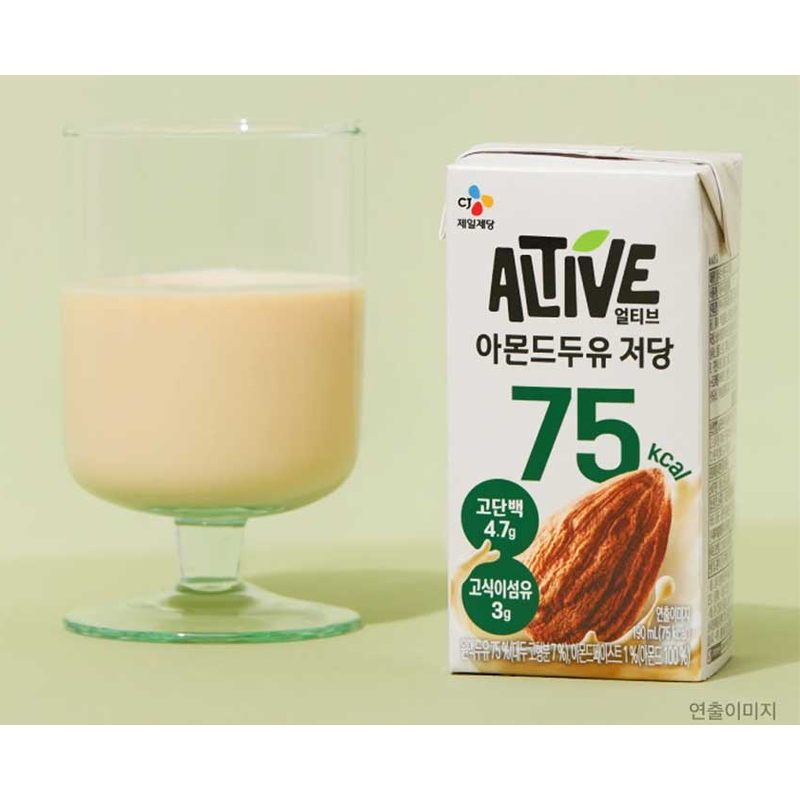 얼티브 저당 아몬드 두유, 190ml, 24개 상품 이미지 2