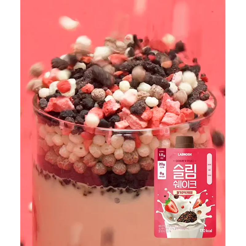 랩노쉬 슬림쉐이크 7종 혼합 스타터팩, 딸기쿠키크럼블 1개 + 얼그레이밀크티 1개 + 더블초코 1개 + 인절미 1개 + 제주말차 1개 + 로스팅 흑임자 1개 + 초당옥수수 1개, 45g, 7개 상품 이미지 3