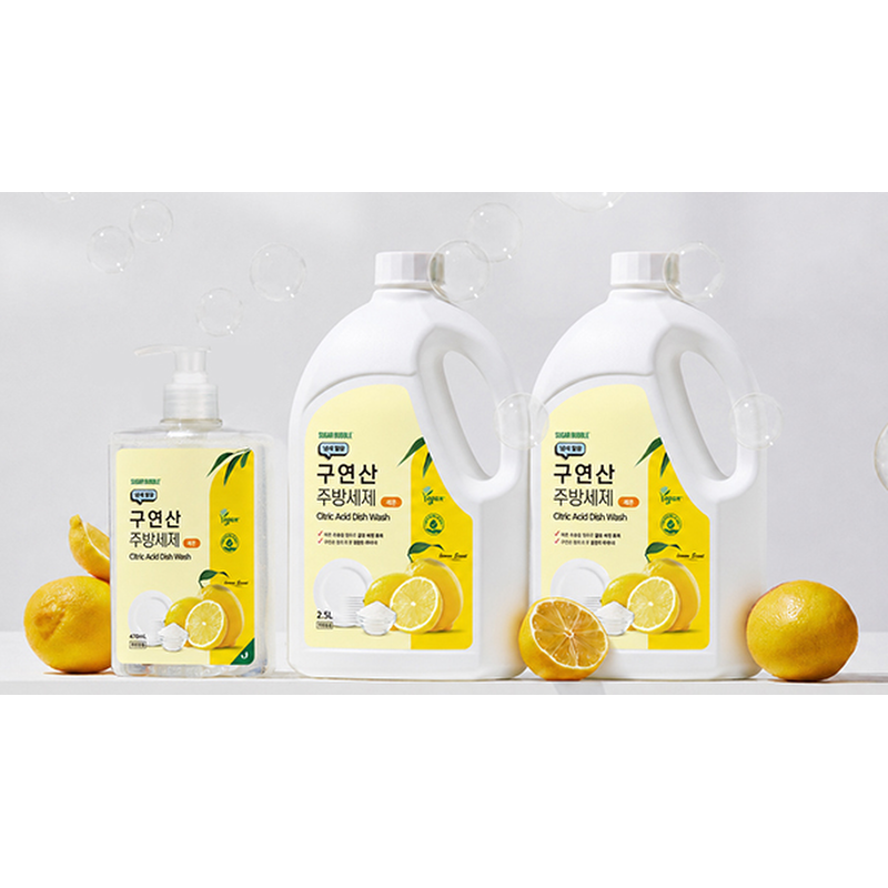 슈가버블 냄새 말끔 구연산 주방세제 레몬, 2.5L, 2개 상품 이미지 2