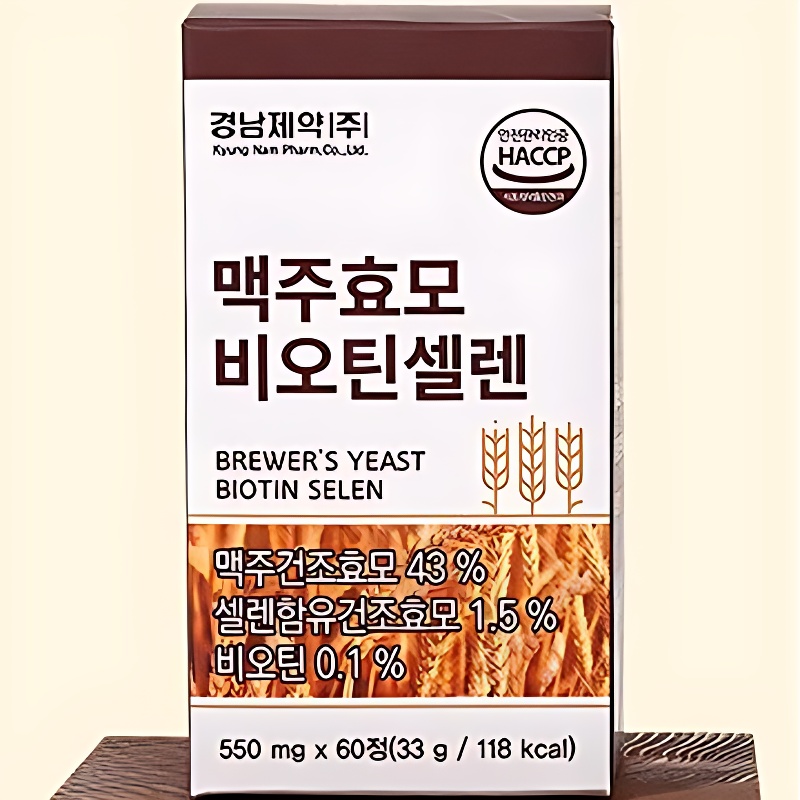 경남제약 맥주효모 비오틴셀렌, 550mg, 60정, 3개 상세 이미지 3