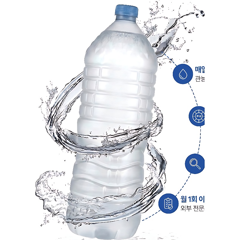 아쿠아시스 생수, 무라벨, 500ml, 40개 상세 이미지 4
