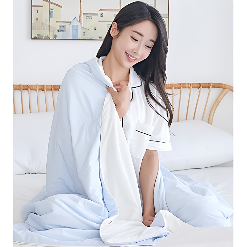 듀라텍스 냉감 쿨 이불, 블루아이보리, 슈퍼싱글, 1개 상세 이미지 3