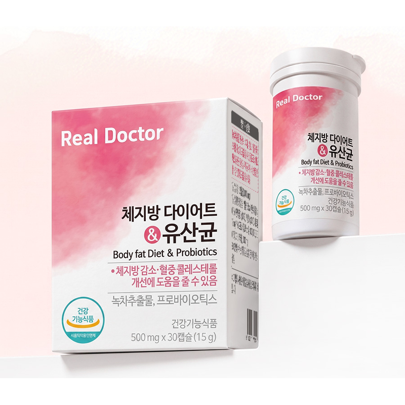 리얼닥터 체지방 감소 장건강 다이어트 유산균 프로바이오틱스 카테킨 녹차, 30캡슐, 3개 상품 이미지 2