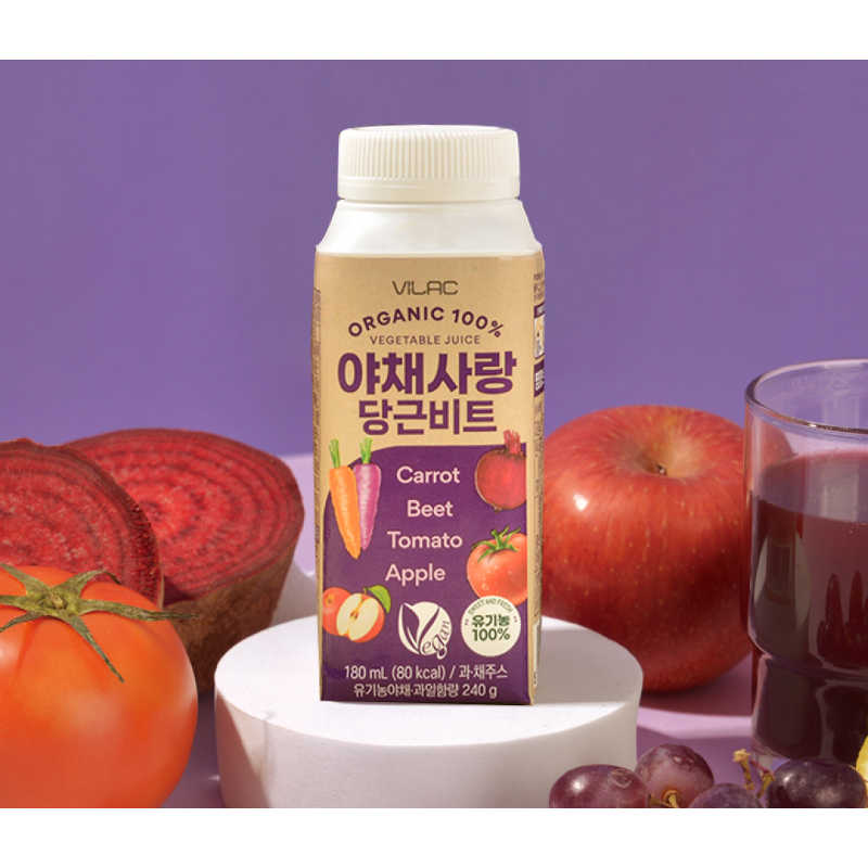 비락 유기농 야채사랑365 12개 + 야채사랑 당근비트 12개, 180ml, 1세트 상품 이미지 6