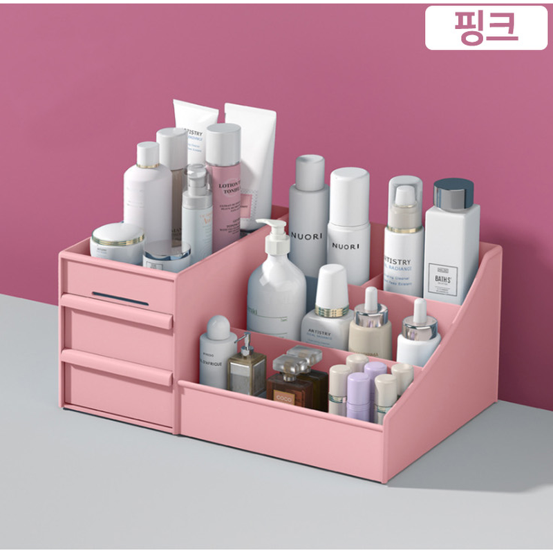 깔끔 화장품 정리대, 화이트, 25x16x11cm, 1개 상품 이미지 5