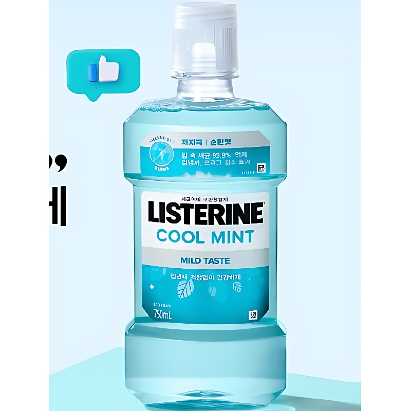 리스테린,리스테린 쿨민트 마일드 구강세정제,750ml ,4개 상세 이미지 3