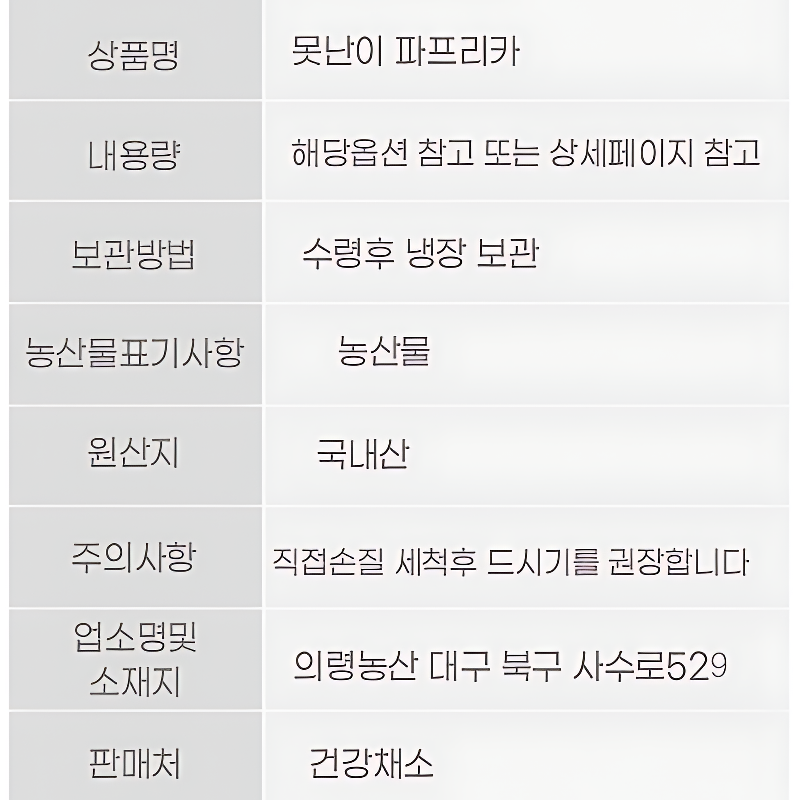 의령농산 못난이 파프리카, 가정용, 1kg, 1박스 상품 이미지 1