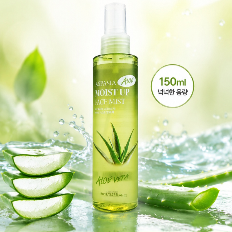아스파시아 모이스트 업 페이스 미스트 알로에, 150ml, 2개 상품 이미지 1