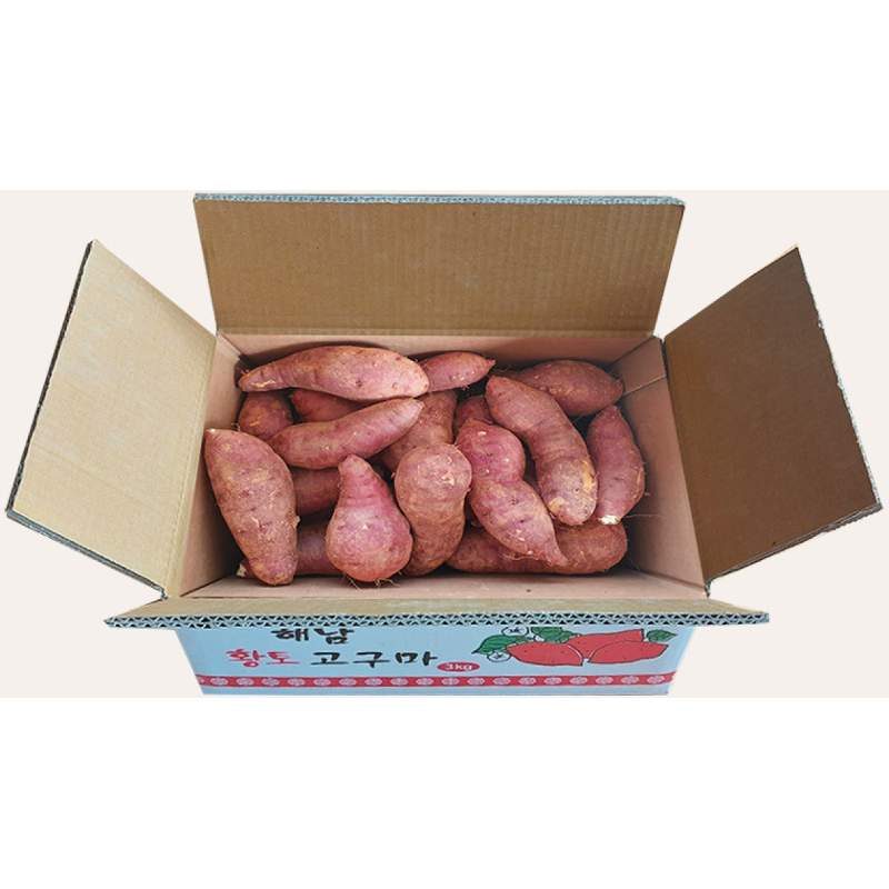 달콤고구마 해남 햇 황토 꿀고구마, 베니하루카, 대, 3kg, 1박스 상품 이미지 6