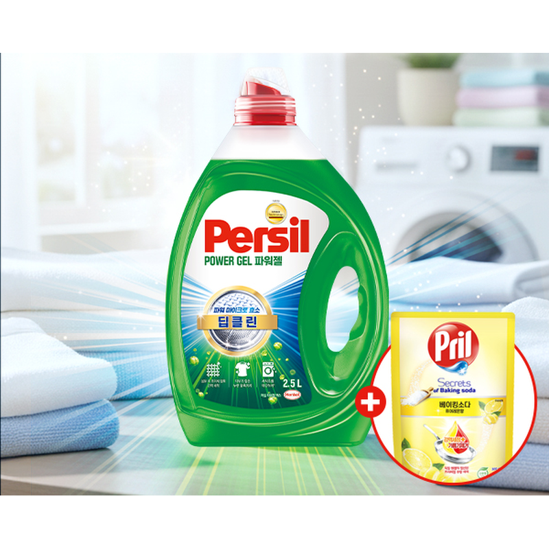 퍼실 파워젤 딥클린, 2.5L, 1개 + 리필, 2L, 1개 상품 이미지 2