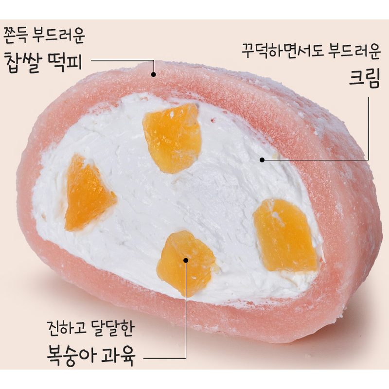 화과방 설레는 복숭아크림찰떡, 40g, 8개입, 2박스 상품 이미지 2