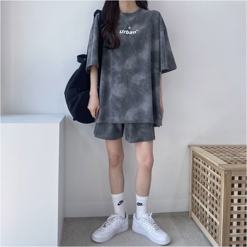 쉬블림로브 여성 타이다이 로고 캐주얼 데일리 상하의 세트, 베레스 GW1786, 원컬러, FREE, 1세트 상품 이미지 4