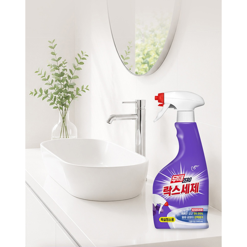 피죤 무때 제로 락스세제 욕실청소용, 500ml, 4개 상품 이미지 3
