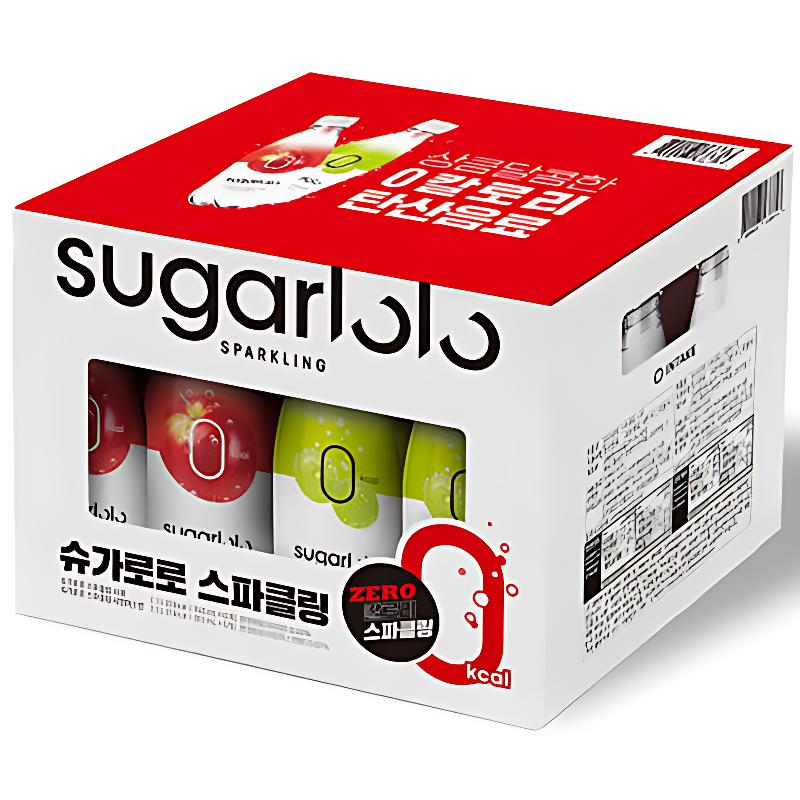 슈가로로 스파클링 버라이어티팩, 사과 + 샤인머스켓, 350ml , 12개입, 1세트 상품 이미지 1