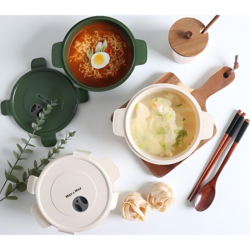맥스 앤 맥스 전자레인지 라면 용기, 아이보리 1L 2개 + 민트 1L 2개, 4개 상품 이미지 3