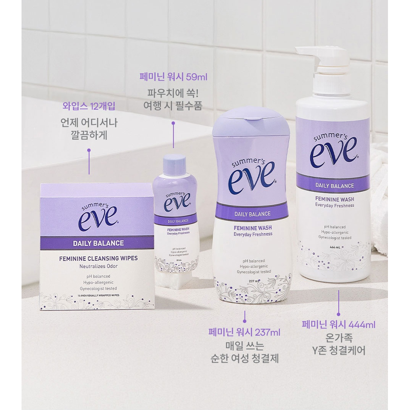 썸머스이브 데일리 밸런스 페미닌 클렌징 와입스, 12매, 2개 상품 이미지 2