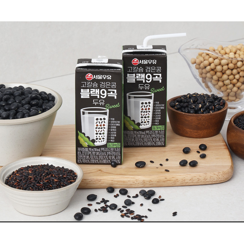 서울우유 고칼슘 검은콩 블랙9곡 두유, 190ml, 32개 상품 이미지 2
