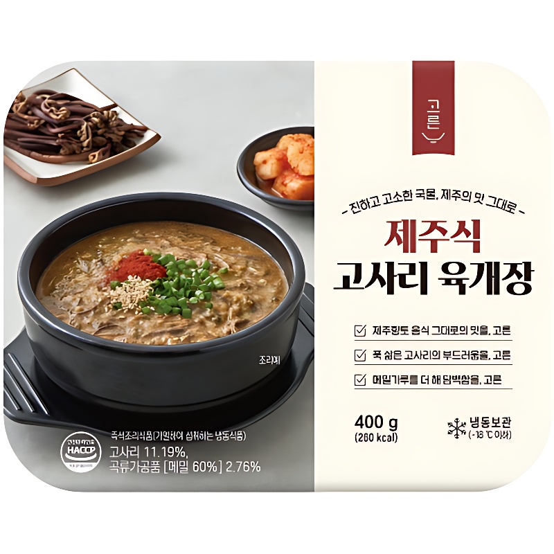 고른 제주식 고사리 육개장, 400g, 4팩 상품 이미지 4