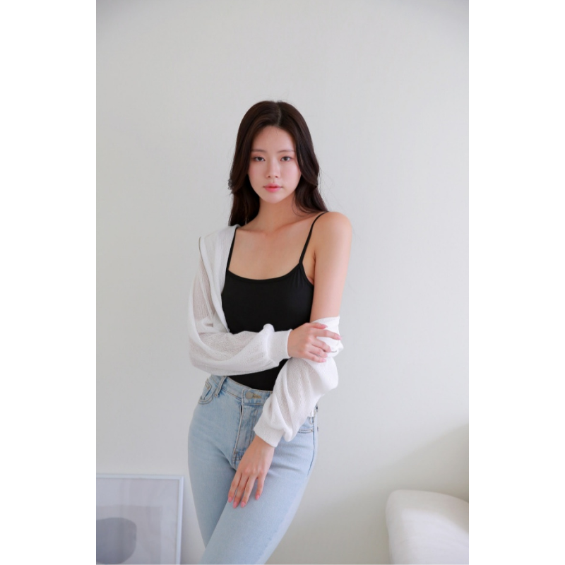 여성 끈나시, 블랙 2개 + 화이트 2개, XL, 4개 상품 이미지 5