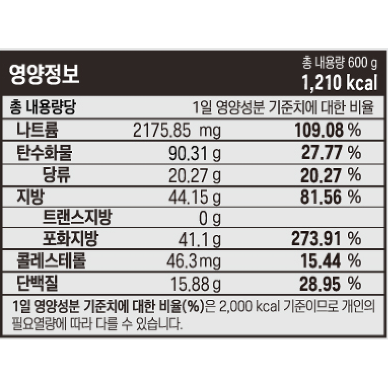 애슐리 베이컨 투움바 빠네파스타, 600g, 2개 상품 이미지 2