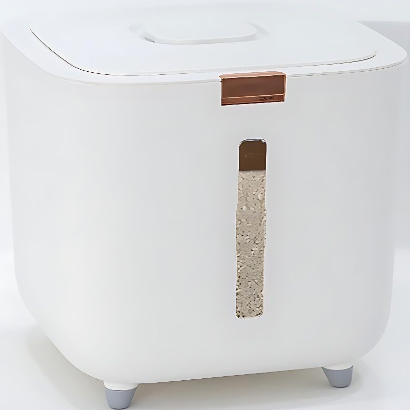 레토 원터치 쌀통, 화이트, 10kg, 1개 상세 이미지 4
