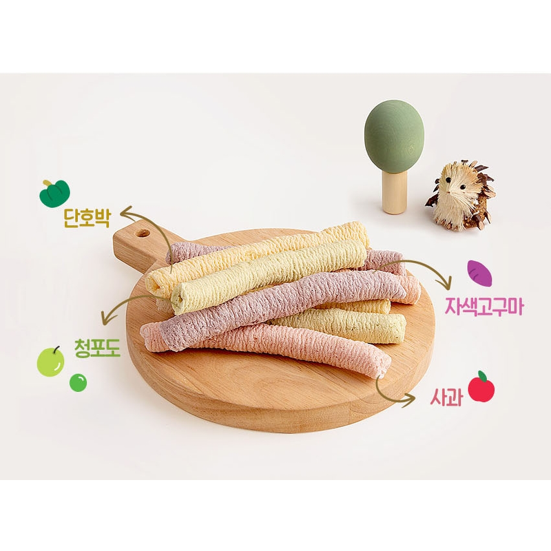 베베쿡 처음먹는 빼빼롱뻥, 사과 2개 + 단호박 2개 + 자색고구마 2개, 30g, 6개 상품 이미지 5