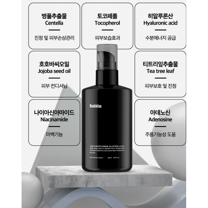 록키스 아쿠아 부스트 옴므 올인원 , 200ml, 2개 상품 이미지 3
