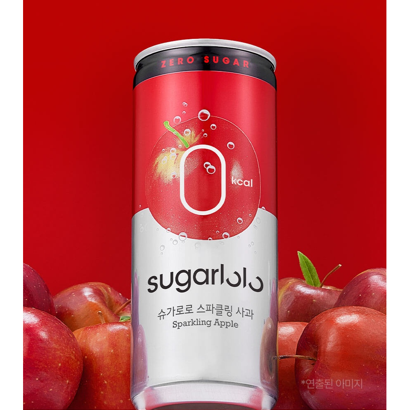 슈가로로 스파클링, 사과맛, 250ml, 30개 상품 이미지 2