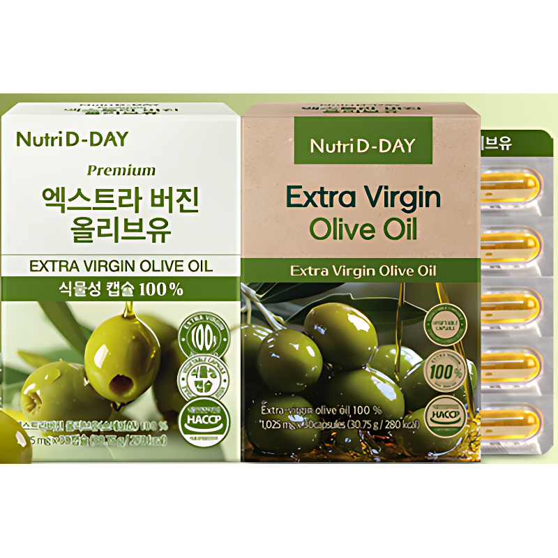 뉴트리디데이 엑스트라 버진 올리브유, 1025mg, 30캡슐, 3개 상품 이미지 1